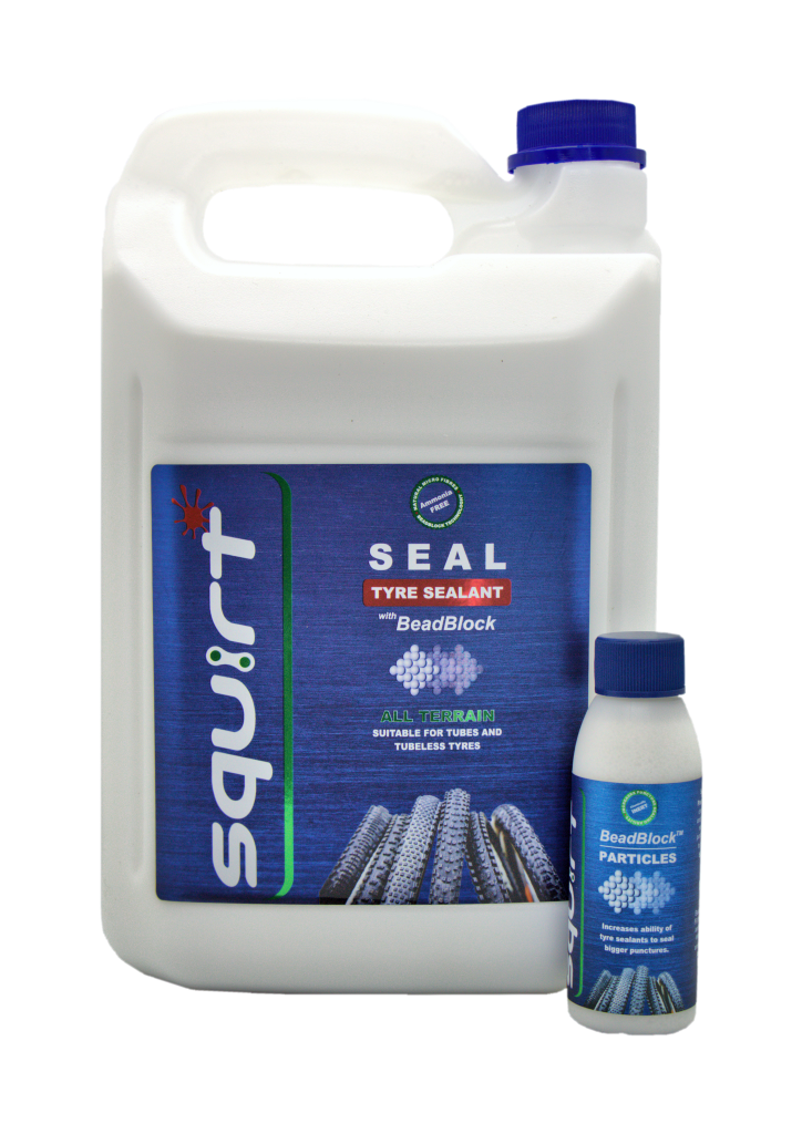 SQUIRT SEAL TYRE SEALANT 5 LITROS CON BEADBLOCK 100 ML